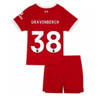 Echipament fotbal Liverpool Ryan Gravenberch #38 Tricou Acasa 2023-24 pentru copii maneca scurta (+ Pantaloni scurti)
